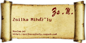 Zsilka Mihály névjegykártya