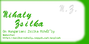 mihaly zsilka business card